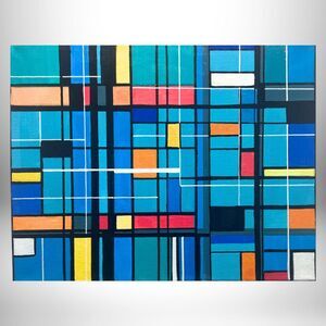 Colorful Mid-Century Modern Abstract Artwork -artbyfrankie - Original Artwork